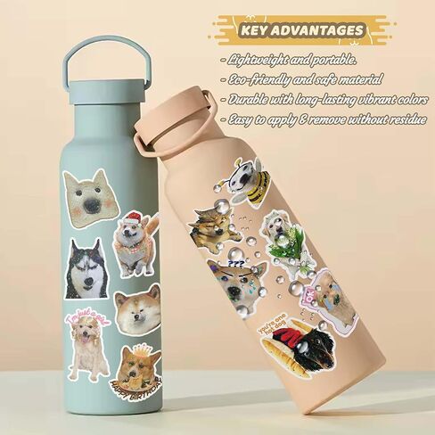 105 PCS Cute Dog Sticker Pack, Waterproof Vinyl Dogs Stickers Bulk, Holographic Funny Stickers, Dog Stickers for Scrapbooking, Water Bottles, Laptops, Scrapbooks and Gifts for Party Favor in Saudi Arabia