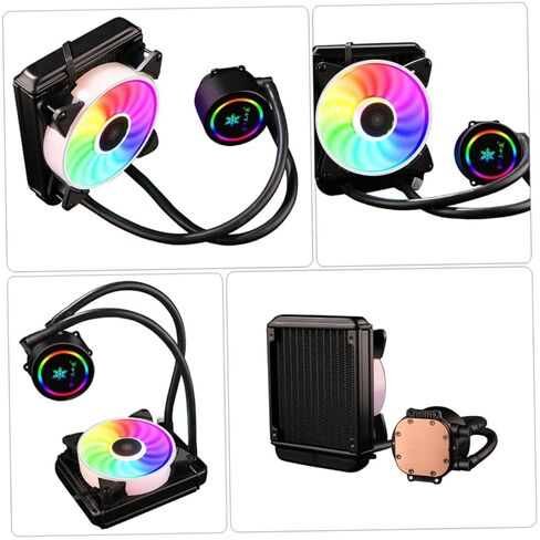 CPU Liquid Cooler System Radiator 120mm RGB Fan Professional Water Cooling CPU Cooler for Gaming Desktop Pcs Compatible with in Saudi Arabia