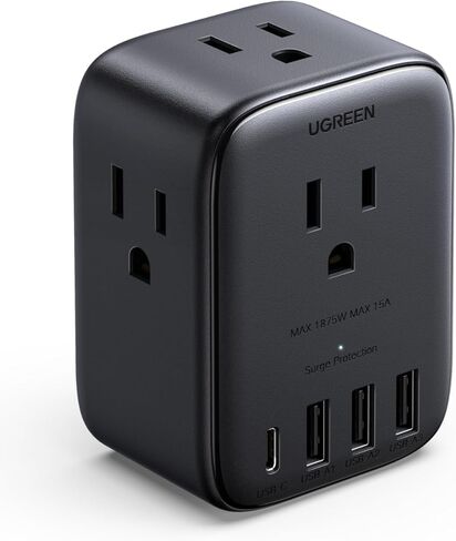 UGREEN 65W GaN USB C Charger + Power Strip with USB C Ports, Fast Charging Bundle for Laptop, Phone & Tablet, Compact Travel Charger and Surge Protected Desktop Charging Station in Saudi Arabia