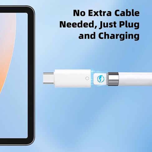 4 عبوات من محول شاحن USB C إلى قلم رصاص لقلم Apple الجيل الأول، USB C ذكر إلى موصل Lightning Female Bluetooth لجهاز iPad A16 11th، 10th، نصائح القلم لiPencil 1 Gen in Kuwait