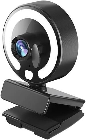 كاميرا ويب بدقة 4K عالية الدقة مزودة بإضاءة، وكاميرا ويب مزودة بميكروفون، وتقليل الضوضاء، وعدسة واسعة الزاوية، وضبط تلقائي للضوء، وكاميرا ويب USB للتوصيل والتشغيل لأجهزة الكمبيوتر المحمولة، وأجهزة الكمبيوتر المكتبية، وأجهزة الكمبيوتر الشخصية، وأجهزة Mac،  in Kuwait