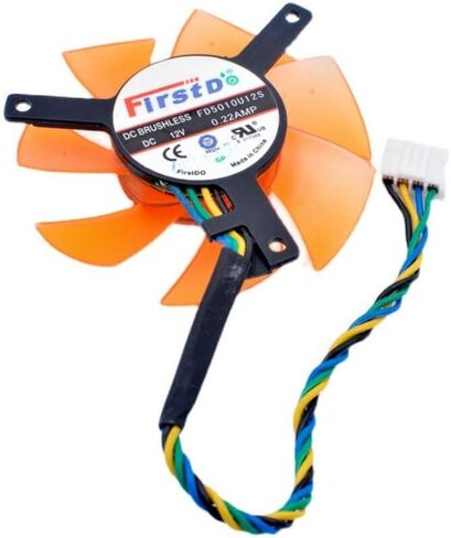 1 قطعة PWM مروحة بطاقة الرسومات Firstd FD5010U12S تيار مستمر 12 فولت 0.22A 4-Pin in Kuwait