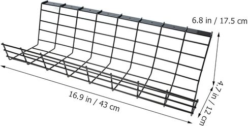 TEHAUX Desk Cable Management Tray and Wire Organizer Rack for Office and Home Black Cable Tray Under Table for Computer and Electronic Cord Management in Saudi Arabia