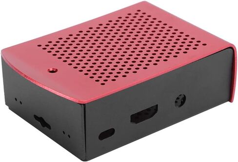 ciciglow Metal Motherboard Shell with Aluminum Alloy Shell with a Movable Bracket, Used for Optional WallMounted Installation (Red) in Saudi Arabia