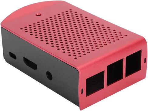 ciciglow Metal Motherboard Shell with Aluminum Alloy Shell with a Movable Bracket, Used for Optional WallMounted Installation (Red) in Saudi Arabia