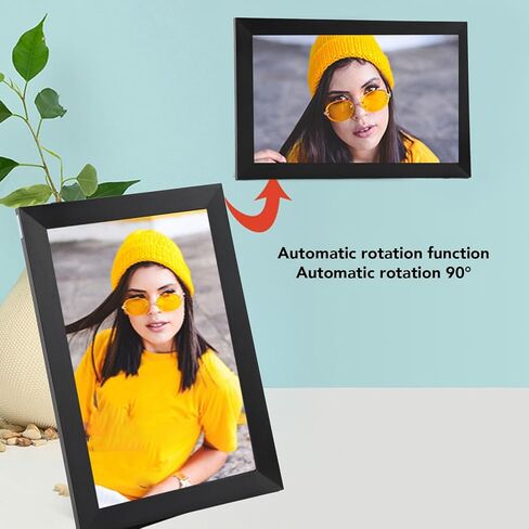 Smart Digital Photo Frame, 10in LED Screen, Frameo App, 1280x800 Resolution, 16GB Storage, Quad Core Processor, Portrait & Landscape Mode (US Plug) in Saudi Arabia