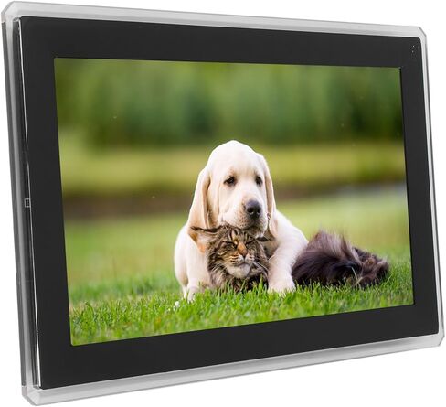 Digital Photo Frame, Electronic Picture Frame Slideshow Support Instantly Share Photos & Video Loop Playback, Time and Weather Dispaly, 1920x1080 FHD 15.6 inch Screen (US Plug) in Saudi Arabia