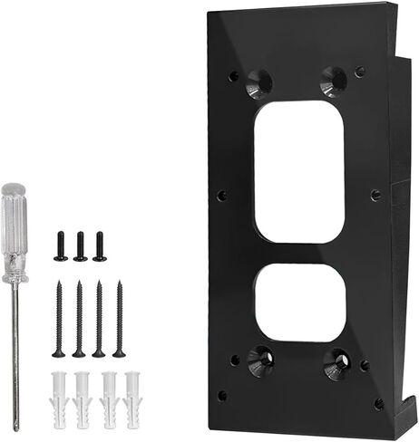 Vinyl Siding Mount for Ring Doorbell – Angle Mount Wedge for Ring Video Doorbell (4" Standard Vinyl, Hardi Board, Aluminum) (Black) in Saudi Arabia