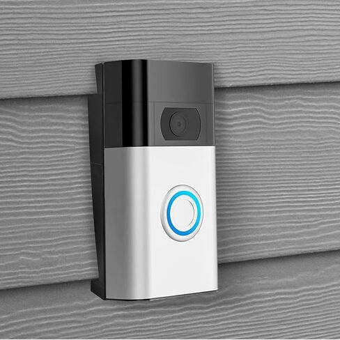 Vinyl Siding Mount for Ring Doorbell – Angle Mount Wedge for Ring Video Doorbell (4" Standard Vinyl, Hardi Board, Aluminum) (Black) in Saudi Arabia