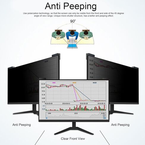 Computer Private Screen, 24 Inch Blue Light Filter Screen Protector, Anti Eye for Medium Size Desktop Display,with 60° Visible Area,Anti Screen Filter in Saudi Arabia