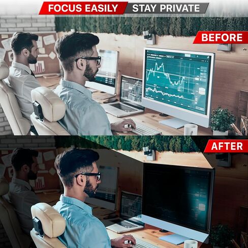 Acrylic Computer Privacy Screen Filter Compatible with 24 inch iMac (2021-2024) and Compatible with 27 inch iMac (2012-2020) - Monitor Frame Hanging Type - Desktop Privacy Screen Bundle in Kuwait