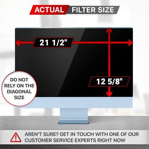 Acrylic Computer Privacy Screen Filter Compatible with 24 inch iMac (2021-2024) and Compatible with 27 inch iMac (2012-2020) - Monitor Frame Hanging Type - Desktop Privacy Screen Bundle in Kuwait