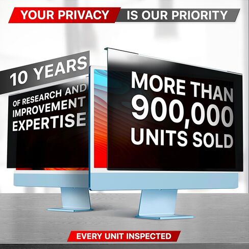 Acrylic Computer Privacy Screen Filter Compatible with 24 inch iMac (2021-2024) and Compatible with 27 inch iMac (2012-2020) - Monitor Frame Hanging Type - Desktop Privacy Screen Bundle in Kuwait