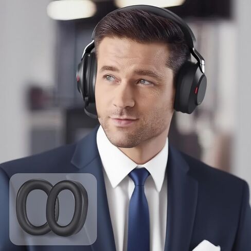 وسائد أذن بديلة لسماعات Jabra Evolve2 85 UC/Evolve 2 85 MS اللاسلكية (لا تناسب Elite 85H) - وسادات أذن تتميز بوسائد جلدية أكثر نعومة من البروتين ورغوة عزل الضوضاء in Kuwait