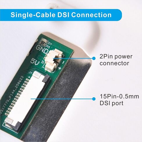 شاشة لمس OSOYOO مقاس 7 بوصة DSI 720×1280 IPS، طاقة DSI والفيديو (بدون كابلات إضافية)، شاشة عارية قابلة للدوران عمودي/أفقي لـ Raspberry Pi4B/3B+/3B/3A+/5 in Saudi Arabia