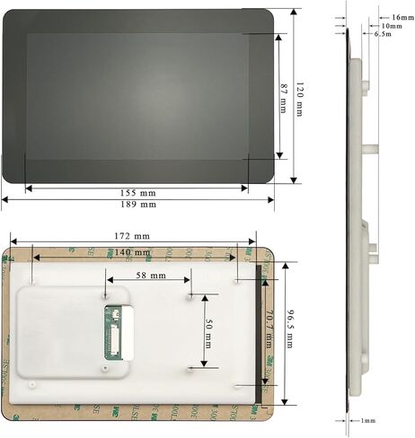شاشة لمس OSOYOO مقاس 7 بوصة DSI 720×1280 IPS، طاقة DSI والفيديو (بدون كابلات إضافية)، شاشة عارية قابلة للدوران عمودي/أفقي لـ Raspberry Pi4B/3B+/3B/3A+/5 in Saudi Arabia