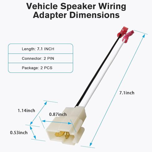 Front Dash Speaker Wire Harness Adapter for Toyota Camry Corolla 83-86, 72-9301 Car Door Speaker Wiring Harness Replacement for Mitsubishi Mirage Montero Hyundai Elantra Sonata Santa Fe in Saudi Arabia