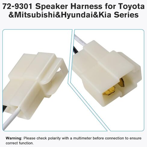 Front Dash Speaker Wire Harness Adapter for Toyota Camry Corolla 83-86, 72-9301 Car Door Speaker Wiring Harness Replacement for Mitsubishi Mirage Montero Hyundai Elantra Sonata Santa Fe in Saudi Arabia