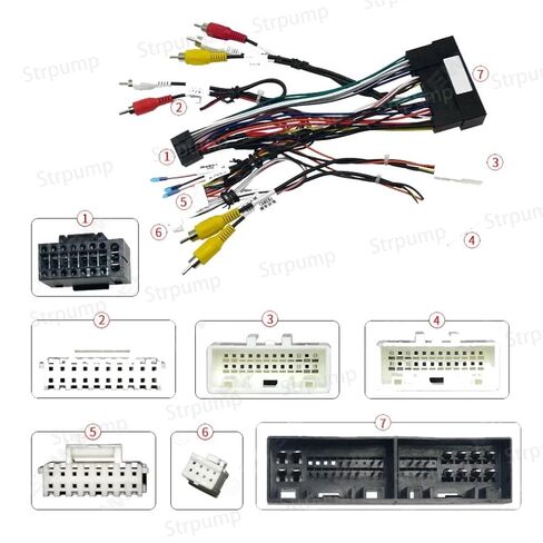 16Pin Car Radio Stereo Power Camera Harness Wire Cable for Hyundai Elantra IX45 for KIA Sorento K3 Sportage Cerato with SPDIF AMP in Saudi Arabia