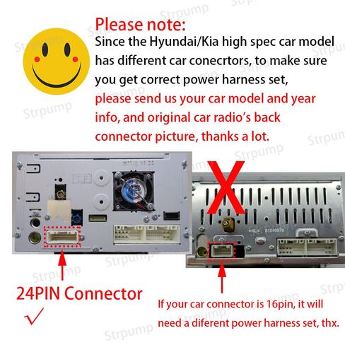 16Pin Car Radio Stereo Power Camera Harness Wire Cable for Hyundai Elantra IX45 for KIA Sorento K3 Sportage Cerato with SPDIF AMP in Saudi Arabia