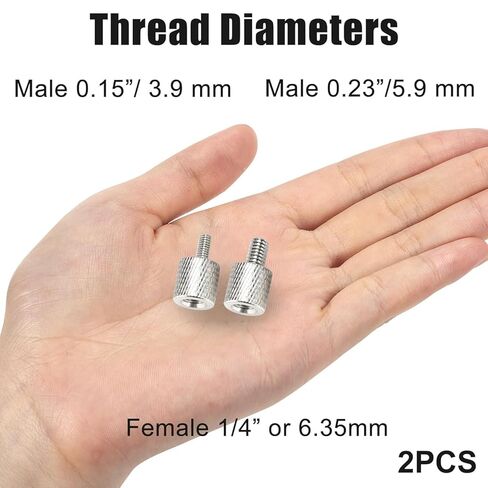 Projector Mount Tripod Screw Thread Adapters Converters Female 1/4 in / 6.35 mm to Male 0.23 in / 5.9 mm or 0.15 in / 3.9 mm M4 M6 Screws Adapter Bushing for Mini Projector Mount Camera Tripod in Kuwait
