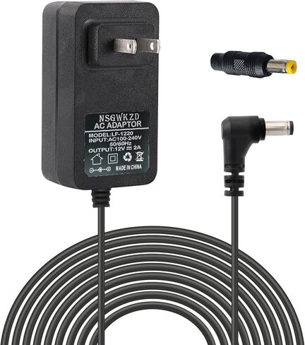12V 2A AC DC Power Adapter 3.5mm x 1.35 mm Plug Charger, 5.5mm x 2.5mm Barrel Connector, Power Supply Charging Cord 6.6 ft in Saudi Arabia