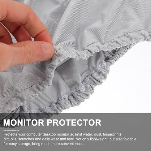 MERRYHAPY Elastic Monitor Cover Screen Protector Sleeve for Desktop Computer Dustproof Thick Water-resistant Snug Fit Washable Protective Dust Prevention for Desktop Displays 27inch in Saudi Arabia