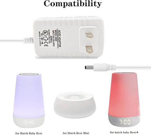 استبدال سلك الطاقة 5 فولت لجهاز Hatch Sound of Hatch Rest، Rest+، وشاحن صغير للراحة - قابس على شكل برميل لمهايئ التيار المتردد in Kuwait