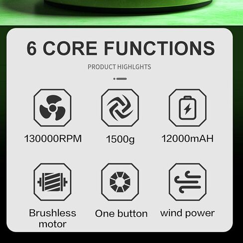 Compressed Air Duster,180000RPM 240km h Wind Speed Rechargeable Electric Air Duster with Type C Fast Charging, for Cleaning Keyboard Car Sofa Pet Hair in Saudi Arabia