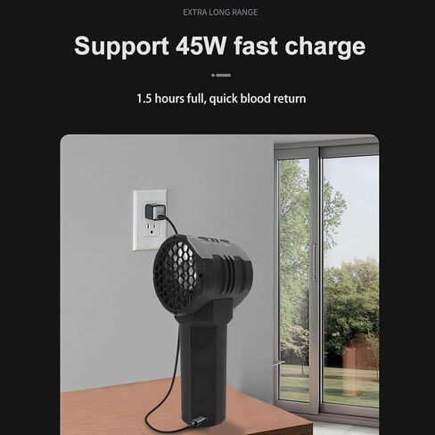 Compressed Air Duster,180000RPM 240km h Wind Speed Rechargeable Electric Air Duster with Type C Fast Charging, for Cleaning Keyboard Car Sofa Pet Hair in Saudi Arabia