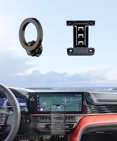Car Phone Holder for Toyota Camry 2025-2026 Accessories, 360° Rotation Phone Mount Compatible with MagSafe, Cell Phone Holder Does Not Affect Air Vent in Saudi Arabia