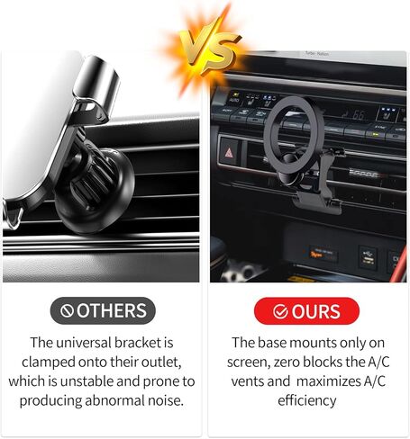 Car Phone Holder for Toyota Camry 2025-2026 Accessories, 360° Rotation Phone Mount Compatible with MagSafe, Cell Phone Holder Does Not Affect Air Vent in Saudi Arabia