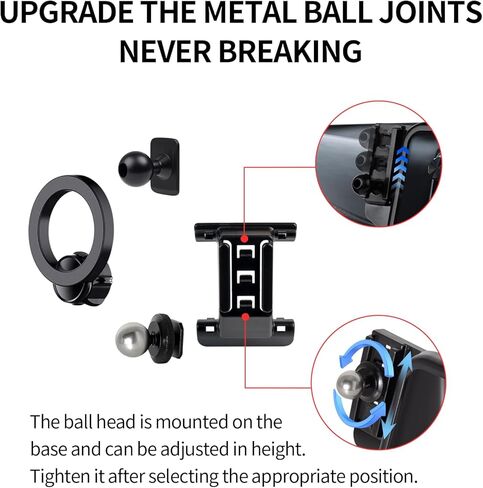 Car Phone Holder for Toyota Camry 2025-2026 Accessories, 360° Rotation Phone Mount Compatible with MagSafe, Cell Phone Holder Does Not Affect Air Vent in Saudi Arabia