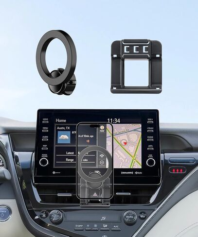 Car Phone Holder for Toyota Camry 2025-2026 Accessories, 360° Rotation Phone Mount Compatible with MagSafe, Cell Phone Holder Does Not Affect Air Vent in Saudi Arabia
