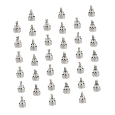 Vaguelly 100pcs Silver Knurled Thumbscrew Computer Case Screws for Desktop PC Chassis Fixing, Tool-Free Side Panel Replacement Accessories for Computer Assembly and Maintenance in Saudi Arabia