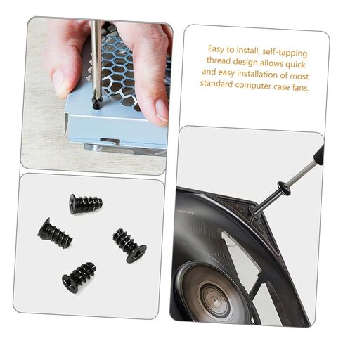Computer Case Fan Screws Set 50pcs Self Tapping Screws for Air Cooler and Cooling Fan Mounting, Compatible with PC Case and Power Supply Installation in Saudi Arabia