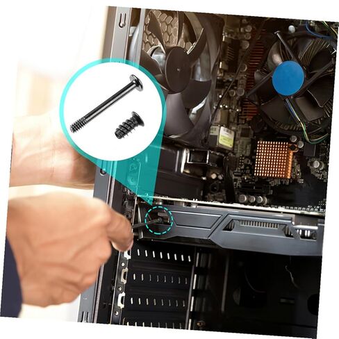 Computer Case Fan Screws Set 50pcs Self Tapping Screws for Air Cooler and Cooling Fan Mounting, Compatible with PC Case and Power Supply Installation in Saudi Arabia