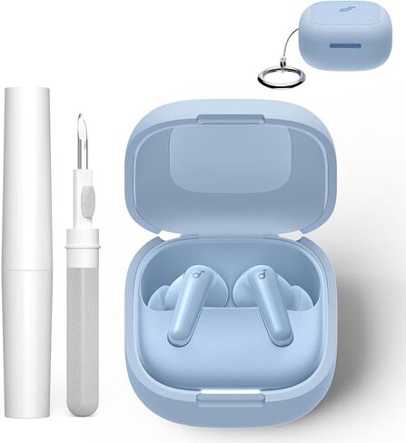حافظة سيليكون ناعمة لسماعات الأذن Anker Soundcore P31i - مضادة للسقوط/الخدش/الرذاذ، غطاء متكامل خفيف الوزن مع حلقة تسلق ومجموعة تنظيف (وردي) in Saudi Arabia