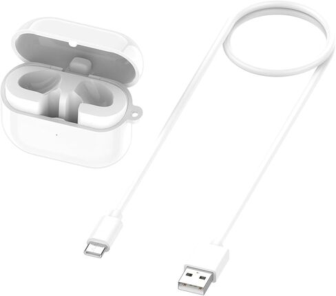 Charging Case Compatible with Samsung Galaxy Buds3 R530 - Replacement Charger Box Headphone Charging Compartment Docking Compartment Bin with Pairing Function，Supports Wireless Charging (Black) in Saudi Arabia