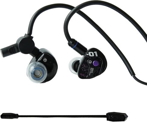 شاشات الأذن TANGZU Xue Tao للألعاب، سماعات IEM للألعاب، سماعات أذن سلكية HiFi مع محرك ديناميكي بغشاء زجاجي 10 مم، كابل ميكروفون قابل للفصل خالٍ من التشابك للاعبين (3.5 مم) in Kuwait