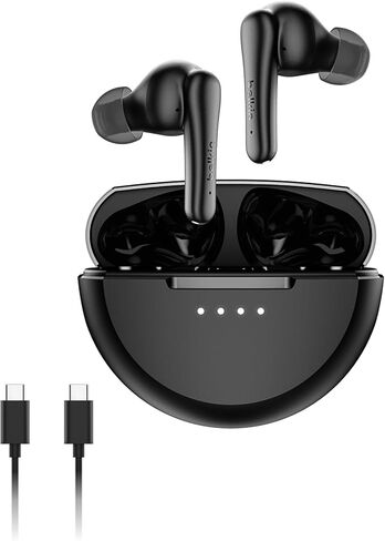 Belkin SoundForm Rhythm ANC True Wireless Earbuds w/Built-in Microphone, USB C Fast Charging, 28H Battery Life, IPX5 Water Resistance - Bluetooth Earbuds for iPhone, iPad, Galaxy, Pixel, etc. - Black in Saudi Arabia