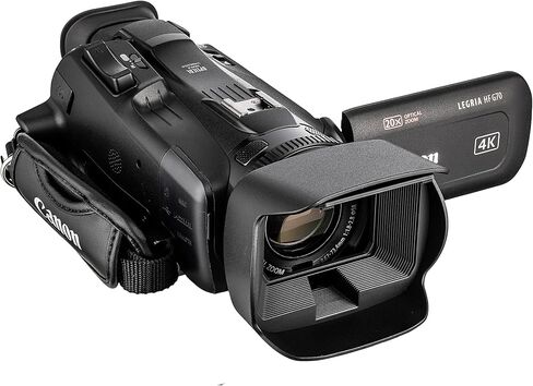 حزمة كاميرا الفيديو LEGRIA HF G70 PAL UHD 4K من Canon مع بطاقتي ذاكرة سعة 128 جيجابايت + سماعات رأس استريو احترافية MDR-7506 + حامل ثلاثي القوائم + طقم تنظيف + ضوء LED + نظام ميكروفون لاسلكي مدمج لشخصين in Kuwait
