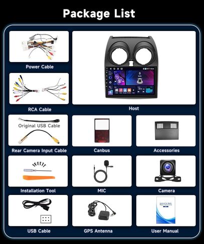 【AI DSP 32EQ】 4G 64G Car Stereo for Nissan Qashqai Rogue 2008-2013 Radio with 9inch 1280X720P HD Touchscreen,Wireless Carplay Android Auto MirrorLink,5.0luetooth GPS RDS/FM Radio WiFi Backup Camera in Saudi Arabia