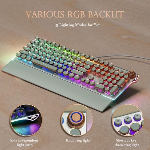 لوحة مفاتيح ميكانيكية RK ROYAL KLUDGE X108 ومجموعة ماوس M30، لوحة مفاتيح سلكية 108 مفاتيح RGB بإضاءة خلفية جانبية، ماوس ألعاب لاسلكي 24000 نقطة لكل بوصة مع 5 أزرار قابلة للبرمجة للكمبيوتر الشخصي/Mac in Saudi Arabia