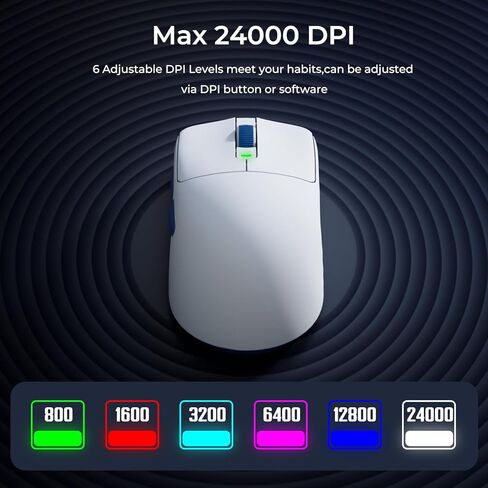 لوحة مفاتيح ميكانيكية RK ROYAL KLUDGE X108 ومجموعة ماوس M30، لوحة مفاتيح سلكية 108 مفاتيح RGB بإضاءة خلفية جانبية، ماوس ألعاب لاسلكي 24000 نقطة لكل بوصة مع 5 أزرار قابلة للبرمجة للكمبيوتر الشخصي/Mac in Saudi Arabia