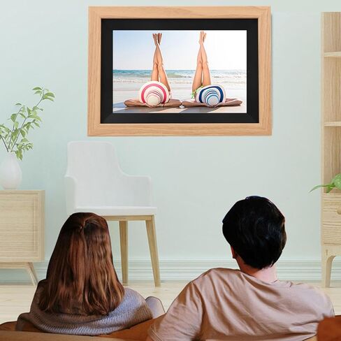 Bewinner 10.1 Inch Touch Screen Smart Electronic Photo Frame 16GB Storage, Digital Picture Frame Share Photos Via App, Wall Mountable (US Plug) in Saudi Arabia