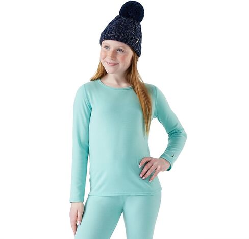 Smartwool Kids’ Baselayer Crew - Merino 250 Wool Boys Crewneck Performance Shirt Black Medium in Saudi Arabia