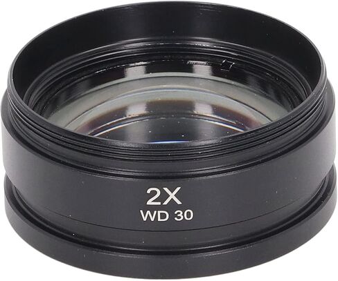 Microscope Auxiliary Objective Lens - WD30 Barlow Lens 2X Accessory for Stereo Microscope Accessories Imaging Parts in Saudi Arabia