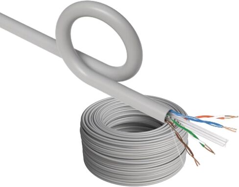 SATMAXIMUM CAT6 Cable 1000ft Pull Box Solid Ethernet LAN UTP Cable 23AWG 550Mhz RJ45 Network CCA Copper Clad Aluminum Wire Bulk Gray in Saudi Arabia