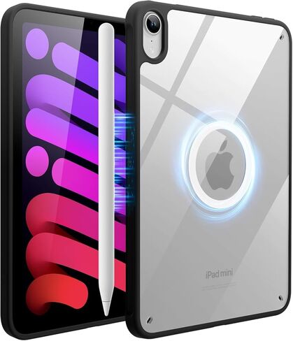 Case for iPad Mini 7 (A17 Pro) 2024 ، Clear Back Shell Full Corner Case for iPad Mini 6/7 ، متوافق مع Magsafe (واضح) in Saudi Arabia